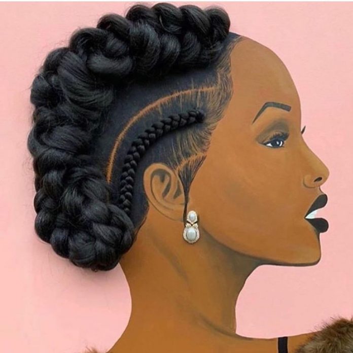 Unique Black hair raising artwork that celebrates Black hair will mesmerize you