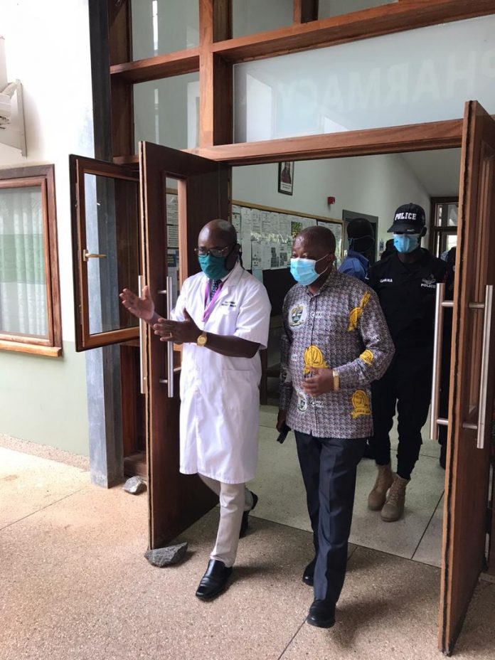 Ghana: Health Minister inspects treatment and holding centres under construction