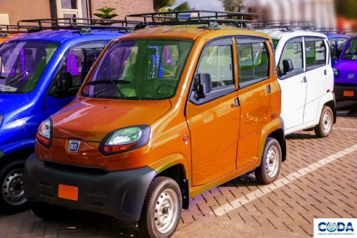 The government introduced Bajaj Qute four-passenger quadricycles to be given to okada drivers on hire-purchase