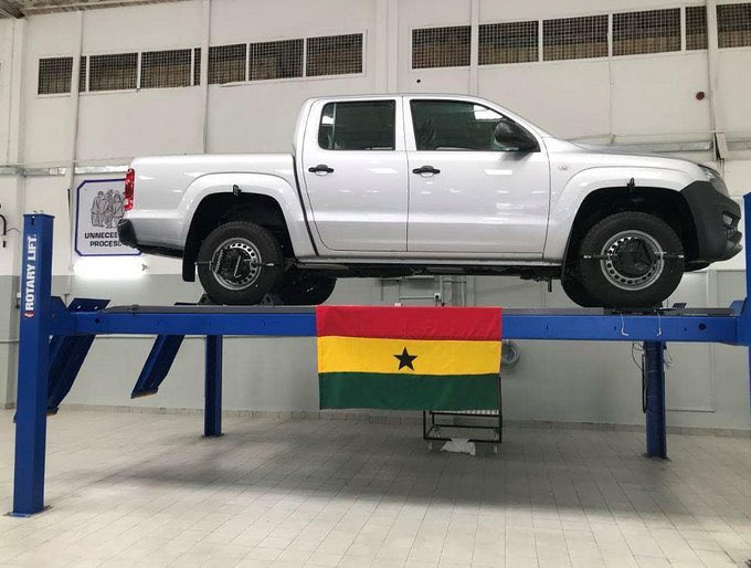 Ghana: Hon. Alan Kyerematen visits VW Assembly Facility with the first assembled cars displayed 