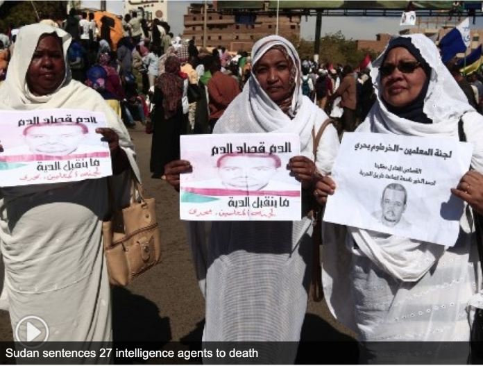 Sudan sentences 27 intelligence agents to death